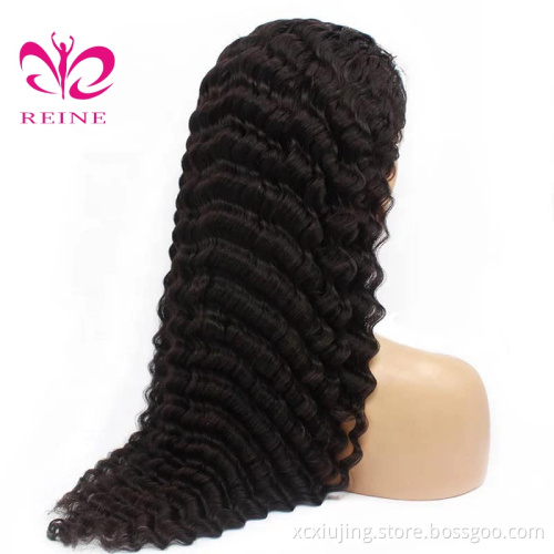 Cuticle Aligned Remy Hair Lace Frontal Pre-Plucked Brazilian Virgin Human Hair Deep Wave 13x4 double drawn human hair wigs
